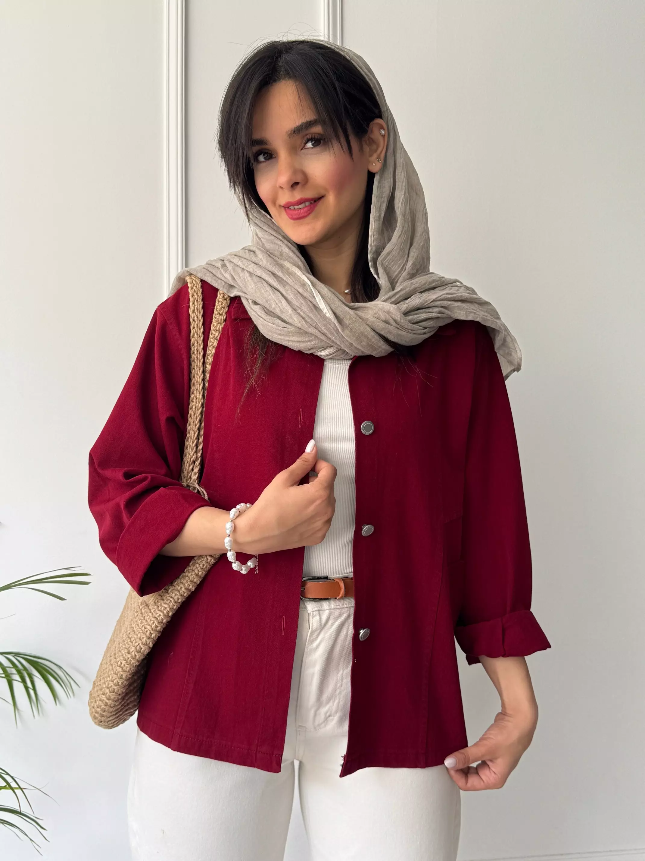 مانتو کتان کاغذی آلما